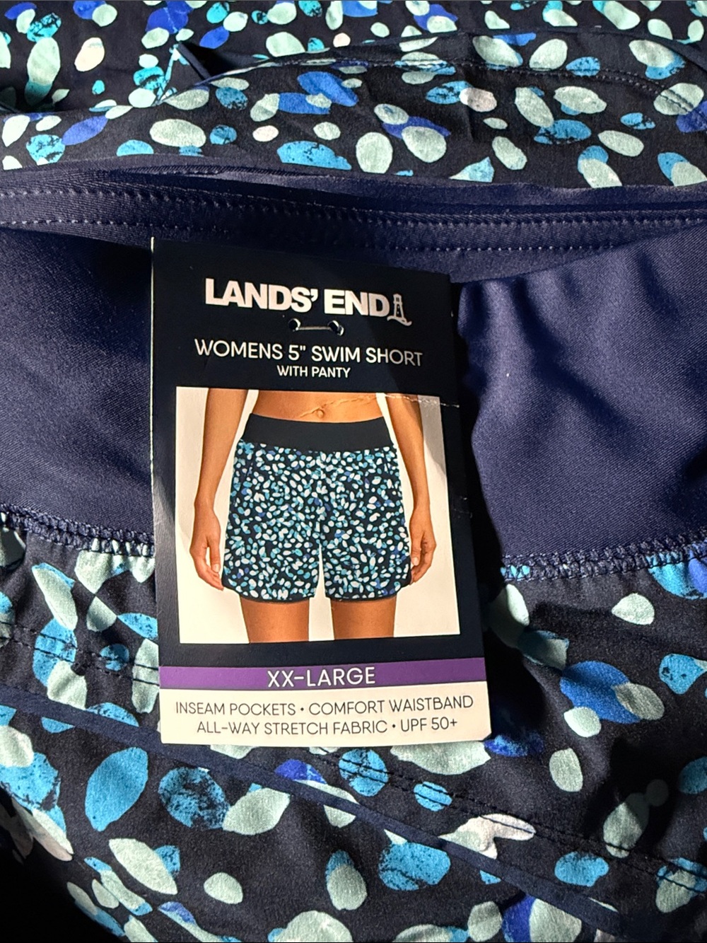 Lands' End Women's Swim Shorts with Panty, Size Medium, Large, X Large, XX Large - Picture 8 of 8